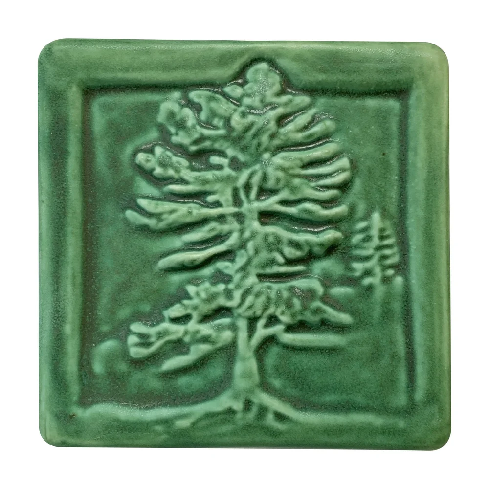 White Pine Tree Accent Tile — Whistling Frog Tile Company